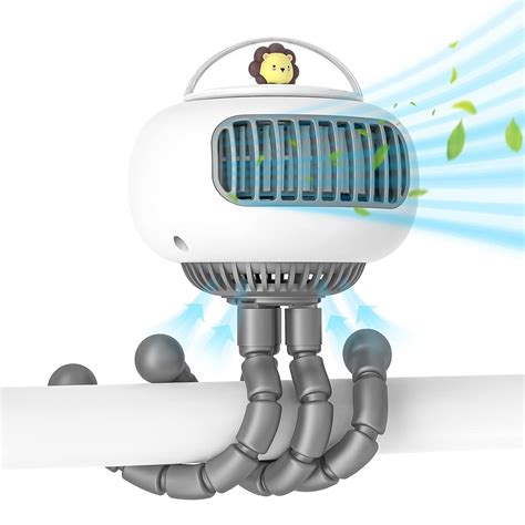 BABYLAMA Portable Baby Stroller Fan Hidden Blades and Narrow Gap Grille ...