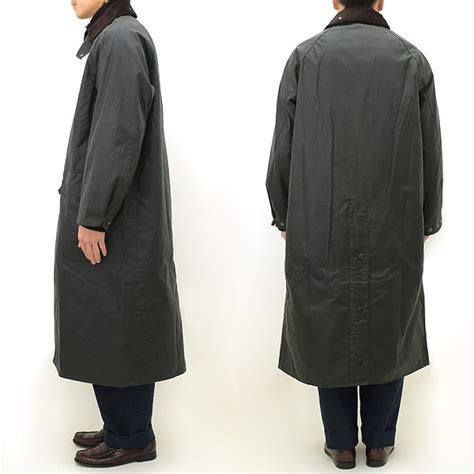 Barbour バブアー OS WAX BURGHLEY オーバーサイズ バーレー ワックス ロングコート オイルドジャケット コート ...