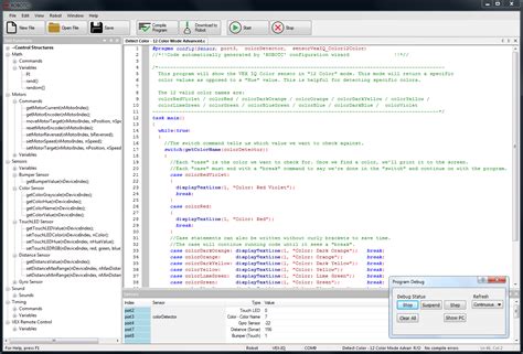 ROBOTC Coding 的图像结果