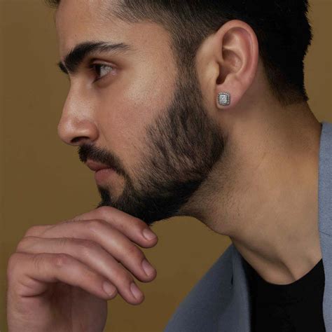 Buy Silver Earrings for Men with Modern Designs | TrueSilver