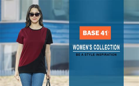 Buy BASE 41 Women's Regular Fit T-Shirt(W_TWOPART_Pink_S,Pink) at Amazon.in