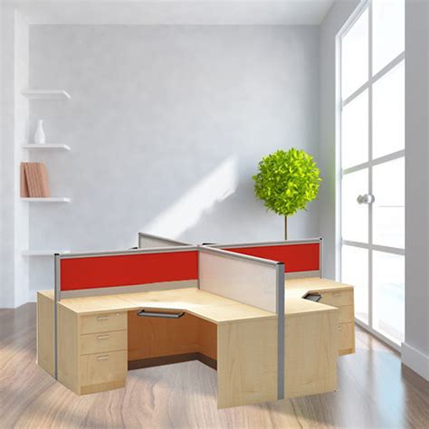 ML-B670-WORKSTATION TABLE-( Plus Shape) (5 X 2.5) - ML OFFICE SOLUTION