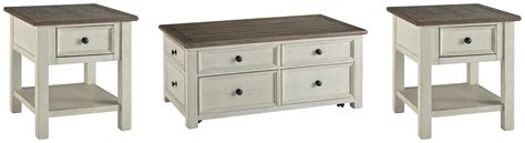 Signature Design by Ashley Bolanburg T637T3 Coffee Table And 2 End ...