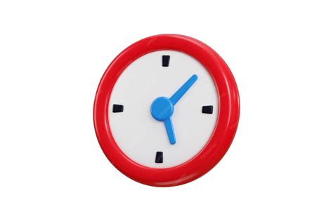 Clock icon 3d render concept of office clock time management ...