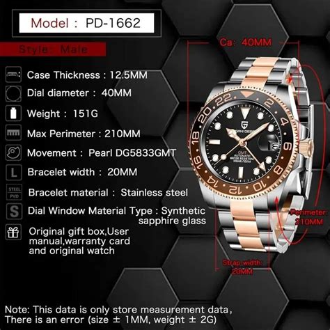 Pagani Design PD-1662 Waterproof Mechanical Automatic Watch Stainless ...