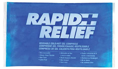 Rapid Relief Reusable Hot & Cold Gel Compress with Contour-Gel 5 1/4x9 ...