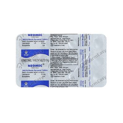 Neomec Vet Tablet: Uses, Side Effects, Price, Dosage & More Info ...