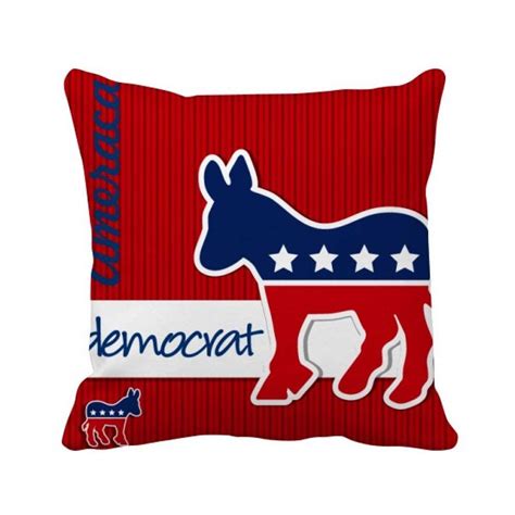 America Donkey Emblem Democrat Square Throw Pillow Insert Cushion Cover ...