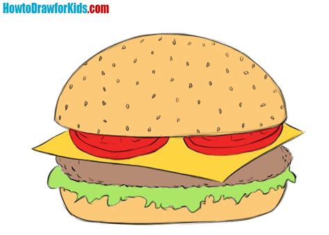 How To Draw A Cheeseburger - Understandingbench16
