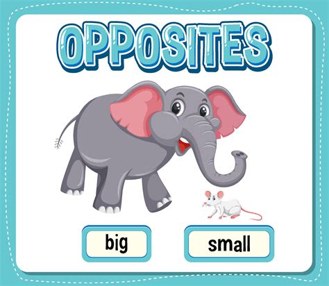 Opposite words for big and small 7109030 Vector Art at Vecteezy