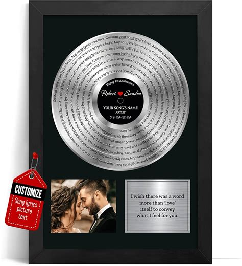 Amazon.com: VICILO Personalized Vinyl Record Frame with Custom ...