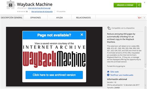 Image result for WayBackMachine Extension