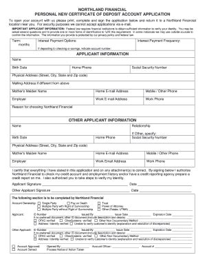Fillable Online Online Personal Account Application - Certificate of ...
