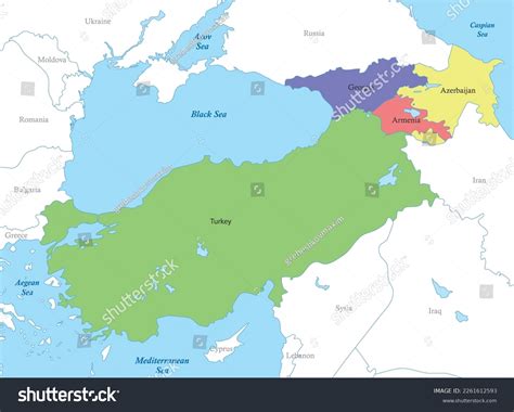 Map Of Caucasus And Turkey