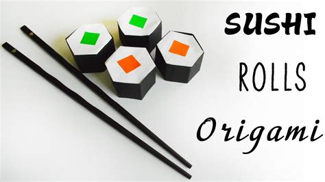 Оригами суши/Origami sushi rolls - YouTube
