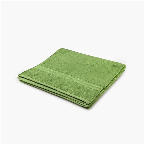 Buy SPACES Colorfas Green Cotton Easy Care Large Bath Towel - 90x180cm ...