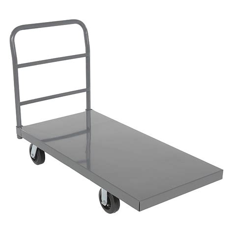 Vestil Steel Platform Truck, Rubber Casters ECSPT-2448 | Zoro
