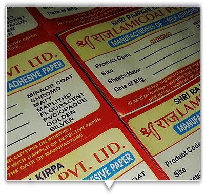 CHROMO PAPER LABEL STOCK | Shri Raj Lamicoat Pvt. Ltd.