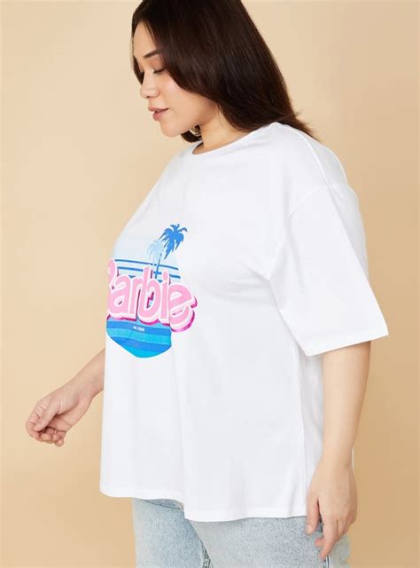 Buy Women Boxy Fit Barbie Printed T-shirt Online at just Rs. 699.0 ...