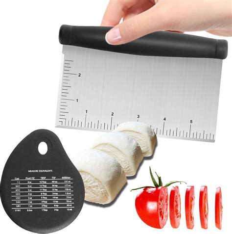 Amazon.com: Stainless Steel Dough Scraper & Chopper - 6 Inch Multi ...