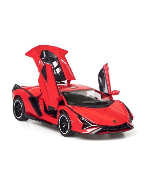 Red - Lamborghini Sián FKP 37 (1:32 Scale) Diecast Toy Car - Pull Back ...