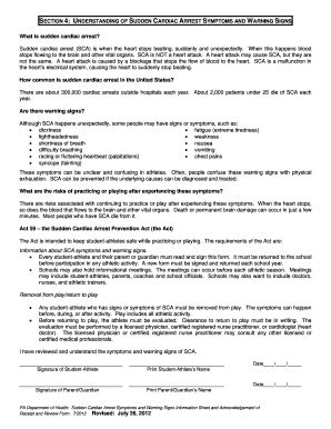 Fillable Online SECTION 4 UNDERSTANDING OF SUDDEN CARDIAC ARREST ...