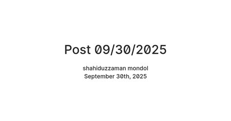 Post 09/30/2025 — Teletype