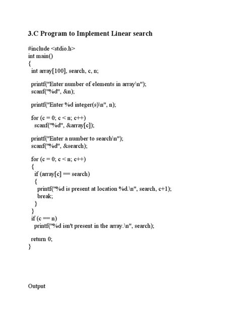 Image result for Recursive Linear Search Function in C