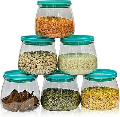 Buy Amazon Brand - Solimo Plastic Storage Jar and Container Set I Air ...