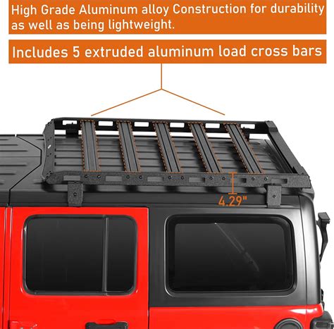 Hooke Road JL/JT Roof Rack Aluminum Cross Bars Cargo India | Ubuy
