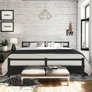 Buy King Bed Frame with Headboard and Footboard Vintage Heavy Duty ...