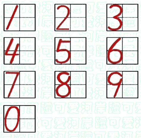 如何在田字格里写汉字和数字，这是最标准的格式！
