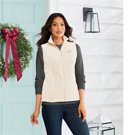 Personalized Women's Fleece Vest | Midnight Velvet