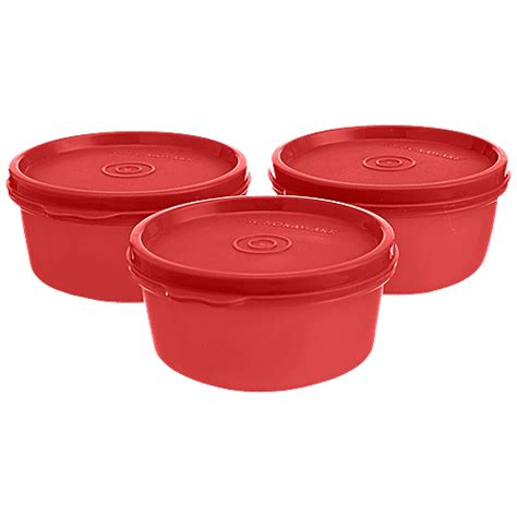 Buy Signoraware Tiny Wonder Container Set - Red, Food Safe Plastic ...