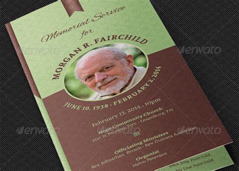 Bi-fold Funeral Program Template-Preview1 » Godserv Designs