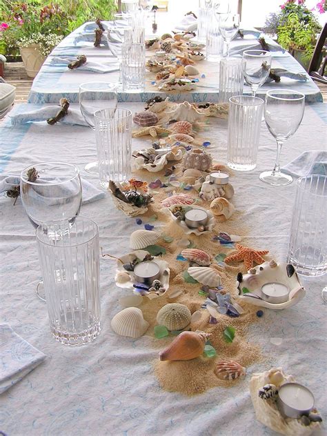 Beach Combing Tablescape l Beach Party Ideas l www.CarolinaDesigns.com ...