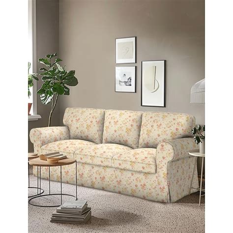 3 Seater Sofa Cover For Ektorp Couch Cover with 3 Cushion Cover and 3 ...