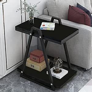 Z Impex Modern Round Side Table for Living Room Bedroom Iron Frame ...