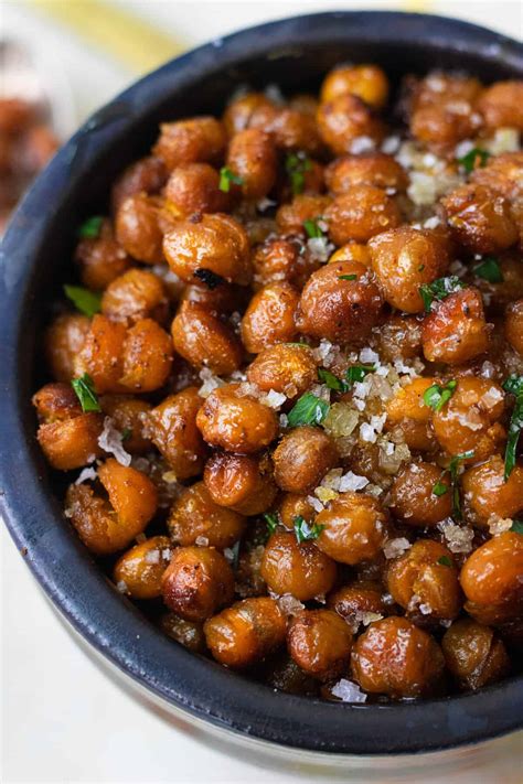 Sweet and Spiced Roasted Chickpeas - Eating by Elaine