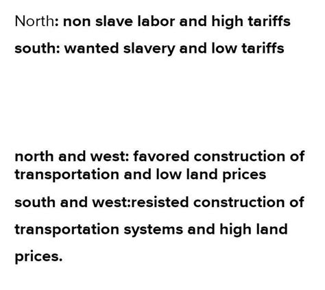 Match each position on an issue with the section of the United States ...
