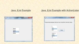 Java Swing Jlist 的图像结果