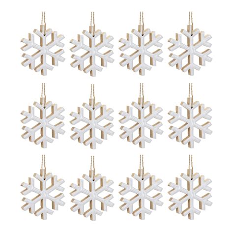 Melrose International Snowflake Ornament 4H MDF in the Christmas ...
