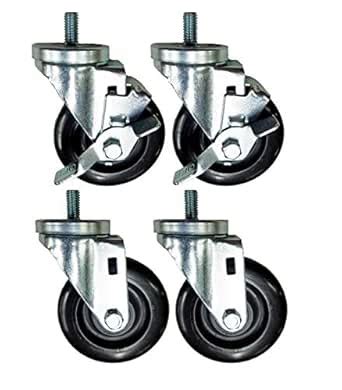 Caster Set of Four | 4" Replacement Casters Compatible with True ...