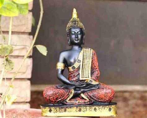 Samadhi buddha orange 22 cm Feng Shui & Vastu Showpiece Price in India ...