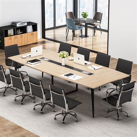 Buy TribeSigns 8 FT Conference Table, Boat Shaped Meeting Table for ...