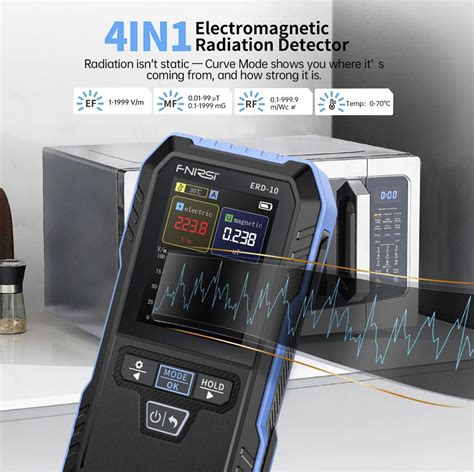 FNIRSI ERD-10 4-in-1 EMF Meter Electromagnetic Radiation Detector 2.4 ...