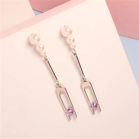 Purple Stone Fork Drop Earrings | Salty – Salty Accessories