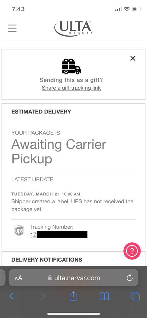 Ulta order still “Awaiting Carrier Pickup” for 16 days (12 business ...