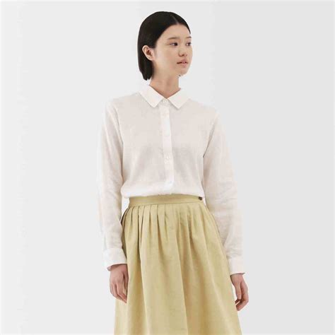 Washed linen Regular collar Long Sleeve shirt