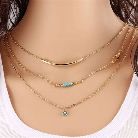 Layered Necklace - Buy Double Chain Necklace Online at Best Prices in ...